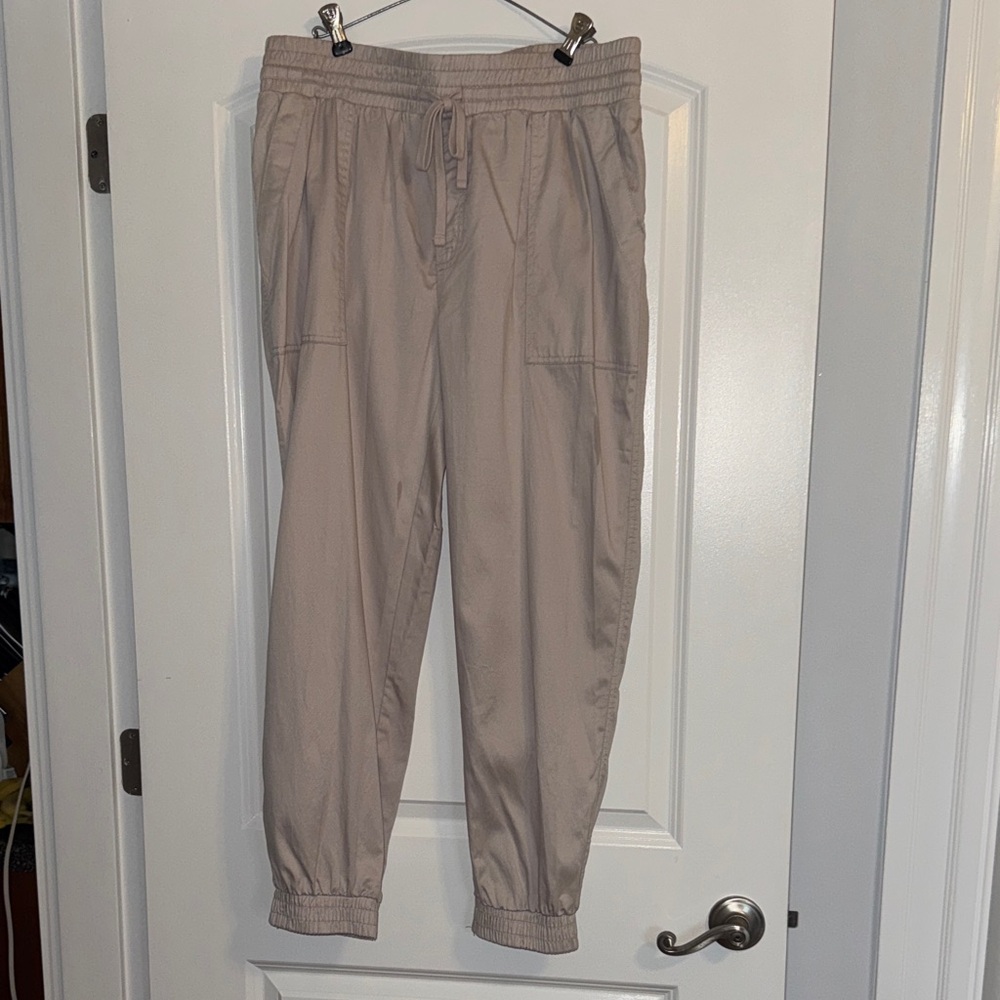 a new day Beige Drawstring Jogger Track Pants